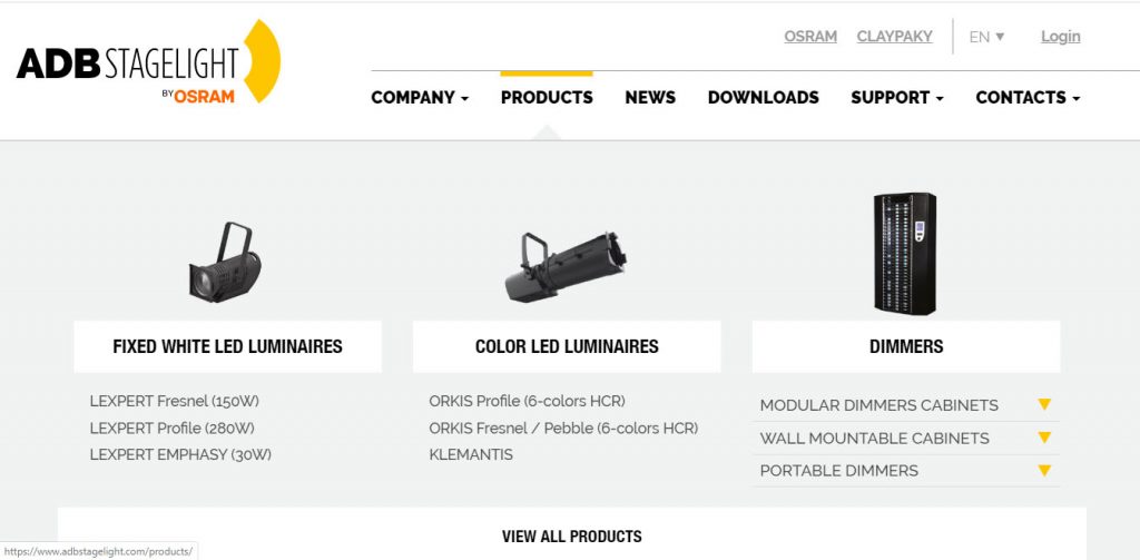 ADB website product update